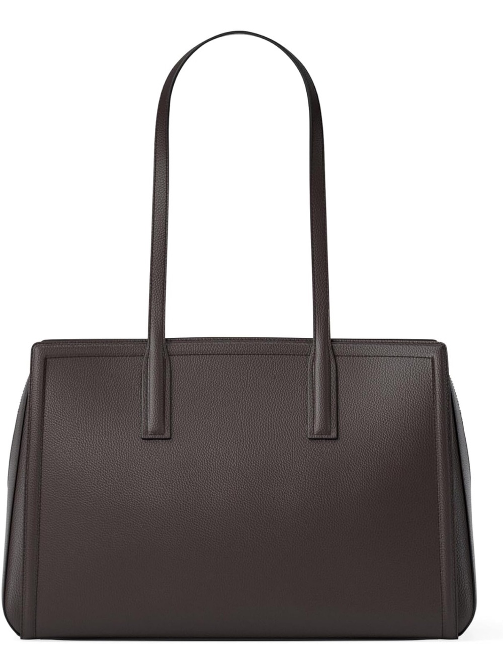 New Michael Kors Dark Brown Leather Laila Tote Bag with Gold Hardware - Picture 3 of 8